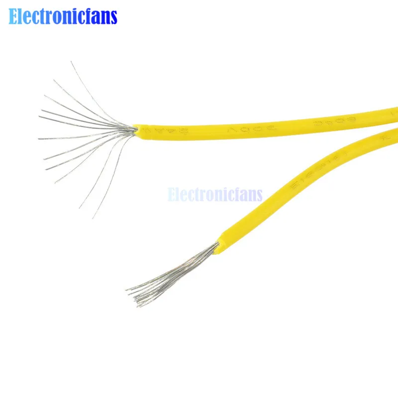 Гибкий многожильный проводной кабель 24 awg желтый 10 м 300 В UL 1007|cable 24|cable 10mcable |