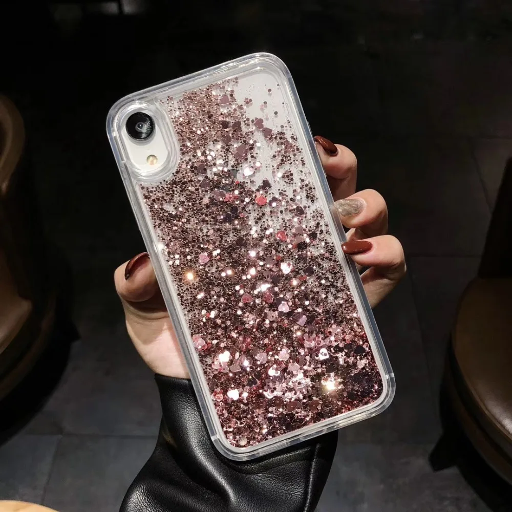 Liquid Sand Glitter Phone Case For iphone 6 7 8 9 X XR XS Fashion Quicksand Cover 6plus 7plus 8plus XSMax Beautiful Lovely cases | Мобильные