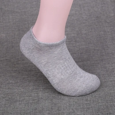 5 pairs gray Мужские толстые махровые Короткие носки из 100 хлопка, впитывающие пот, спортивные носки с талией, Мужские осенне-зимние уличные носки для пеших прогулок, баскетбола - Цвет: 5 pairs gray