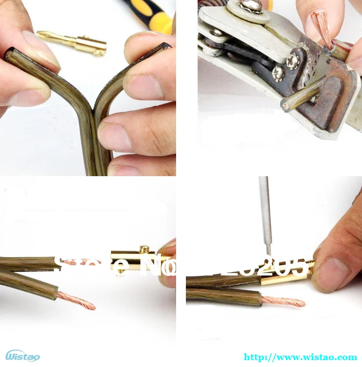 Штепсельная вилка типа банан медный терминал высокой чистоты 4N OFC проводник с