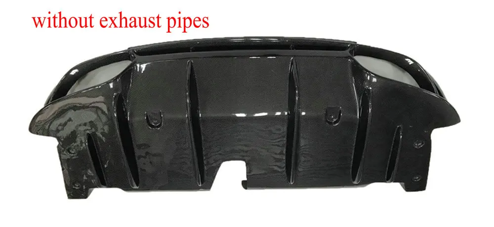 only rear diffuser Бампер 4 exhuast спойлер для губ крыло из углеродного волокна задний бампер диффузор для Alfa Romeo Giulia автомобильный комплект кузова - Цвет: only rear diffuser