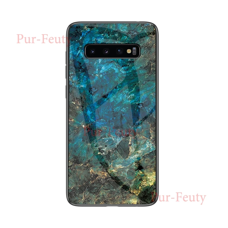 Чехол для samsung Galaxy S10 10S Galaxy ys10 G973FD G973F/DS мраморная зернистая жесткая защитная задняя крышка из закаленного стекла для samsung S10 - Цвет: style 03