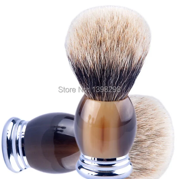 

high quality shaving brush faux horn handle finest badger hair shaving brushes two band badger hair