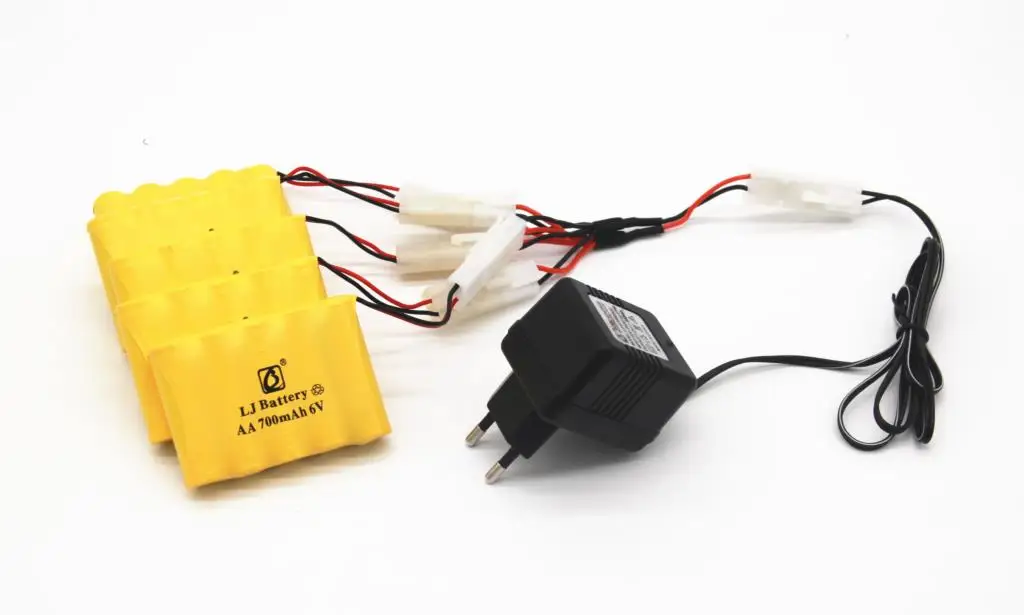 6 v 700 mah AA NI-CD аккумулятор с зарядным устройством большой емкости электрический игрушечный аккумулятор дистанционный автомобиль корабль Робот перезаряжаемый 6 v 700 mah