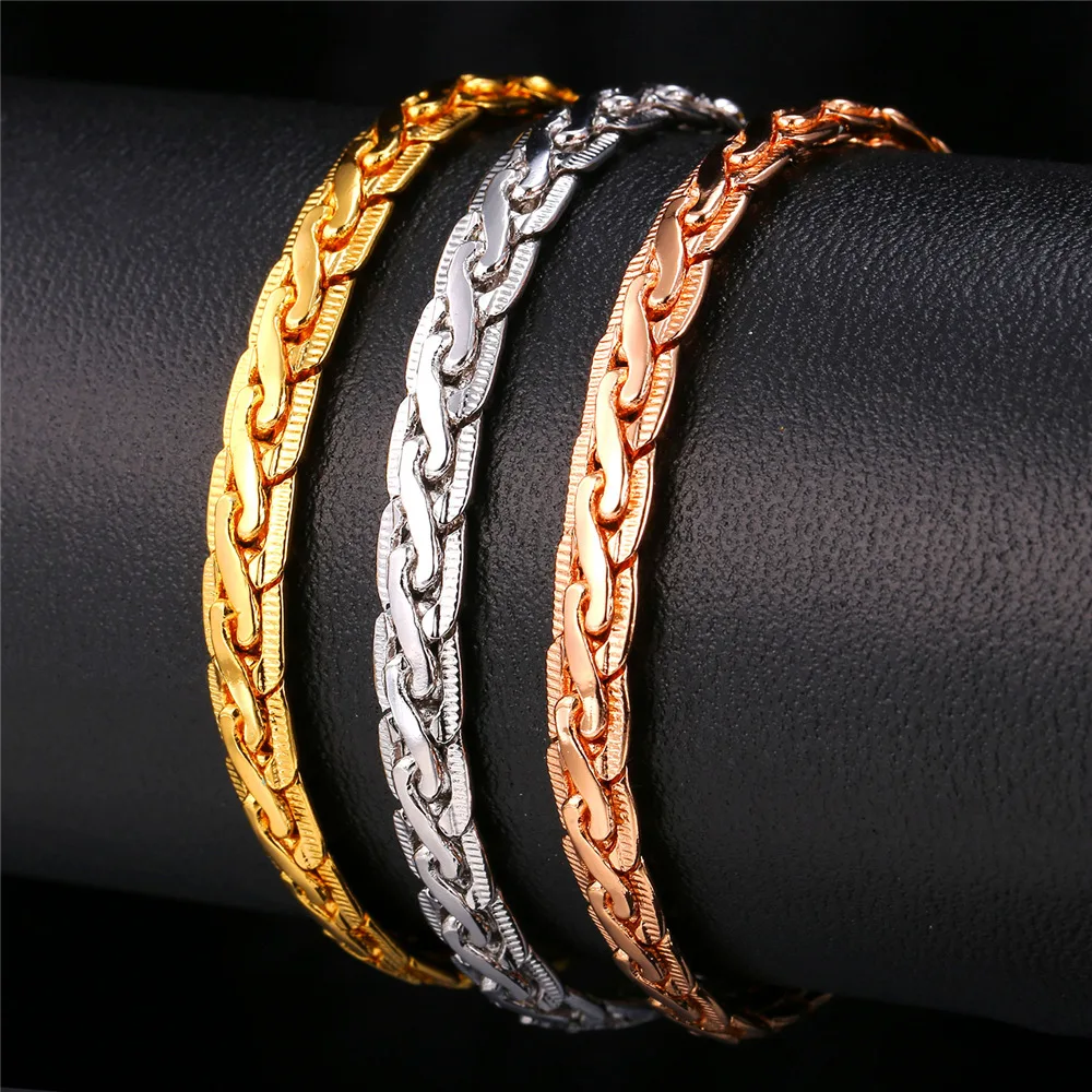 Ожерелье и браслет Foxtail комплект ювелирных изделий для мужчин ожерелье на