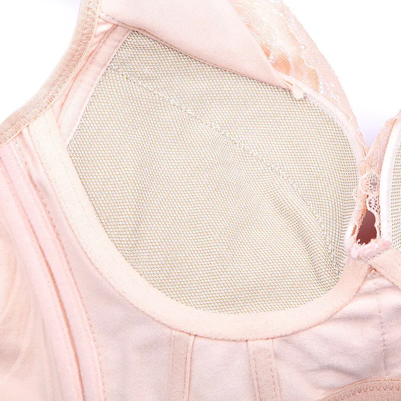 Женские майки больших размеров кружевной бюстгальтер с широким ремнем без