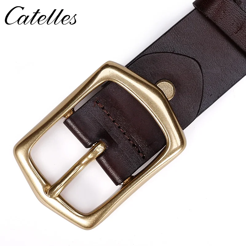 Мужской кожаный ремень с пряжкой из латуни 100% дюйма|brand man leather belt|mens design beltsmen belt |