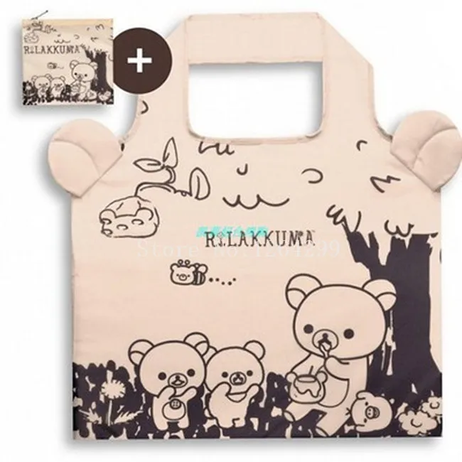 Новые Модные Детские Портативные складные сумки для покупок Rilakkuma для девочек, подарки для детей