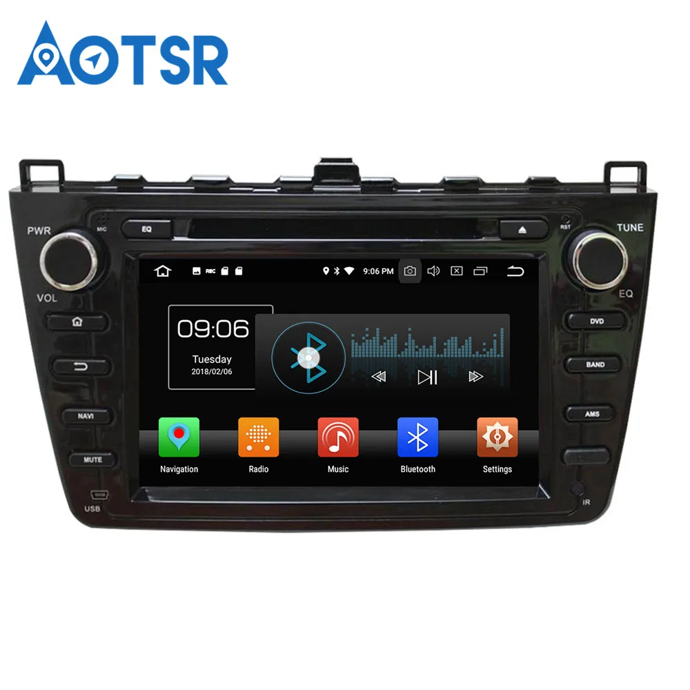 Android 9,0 8 ядерный автомобильный dvd-плеер gps Navi для Mazda 6 Atenza 2008-2012 мультимедиа головное устройство стерео магнитофон 2 din радио ips