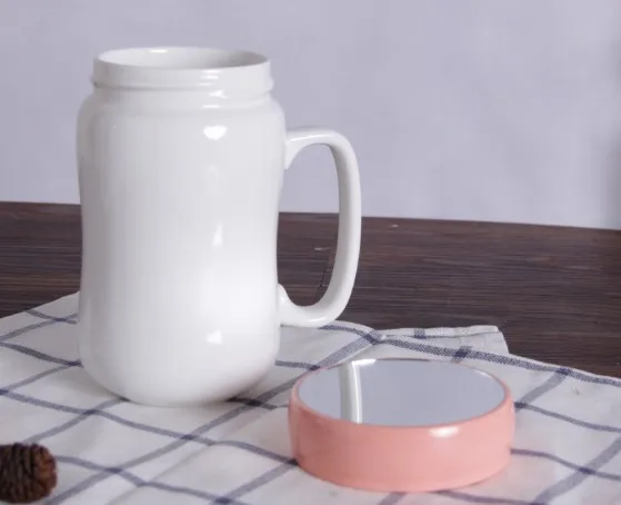 Фотоемкость 440 мл с крышкой белая дорожная кружка для чая печать логотипа