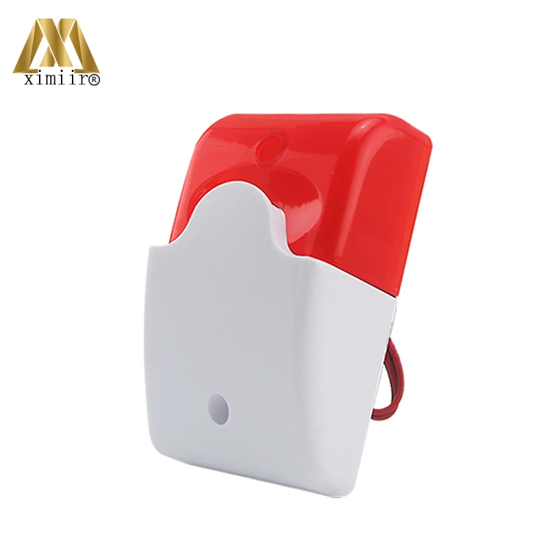 Мини Проводная стробовая сирена прочный 12V звуковая сигнализация с тактовой