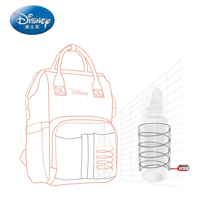 Disney Oxford USB обновленная версия теплоизоляционная сумка высокой емкости Детские бутылочки для кормления сумки для подгузников изоляционные сумки