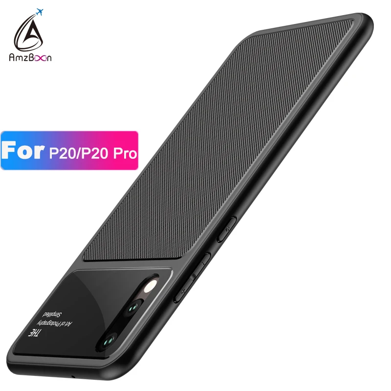 Amzboon роскошь Вернуться ТПУ Стекло протектор чехол для huawei P20 PRO Телефон