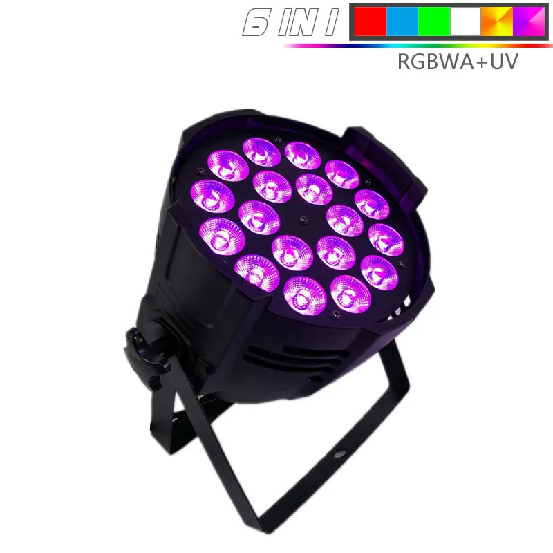 Big 18X18W RGBWA UV Светодиодный светильник Par 18x15 Вт, алюминиевый сценический прожектор Par с мультичипом RGBWA 5в1, светильник для мытья, деловой светильник s, профессиональный, вечерние, KTV - Цвет: Big 18X18W RGBWA UV