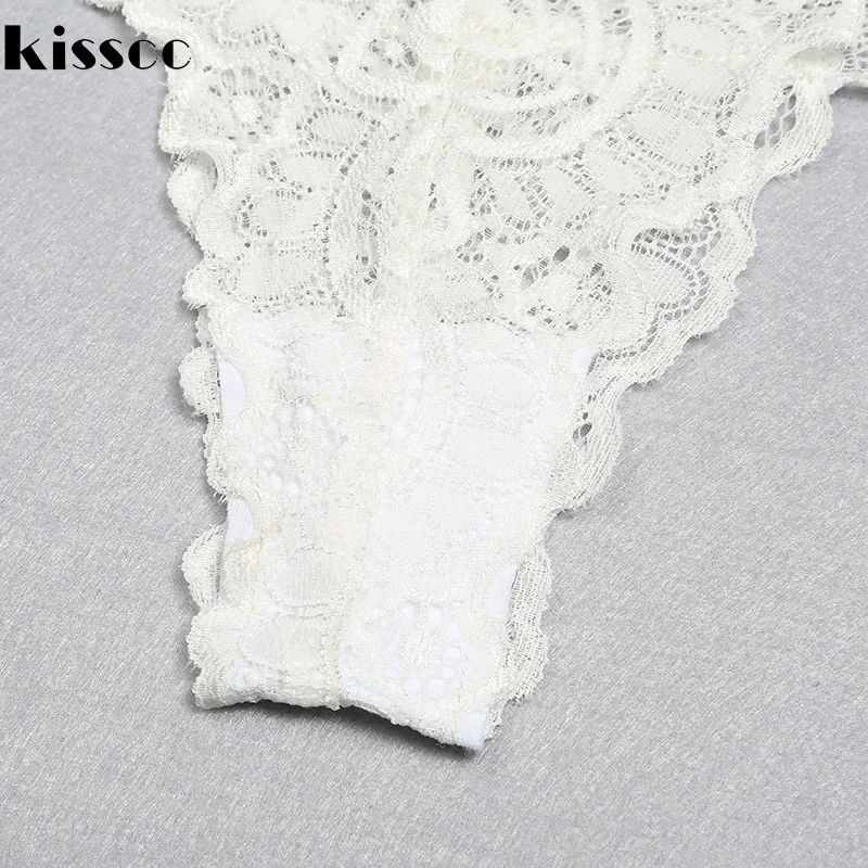 Женское боди с глубоким вырезом Кружевное белое и открытой спинкой | Женская