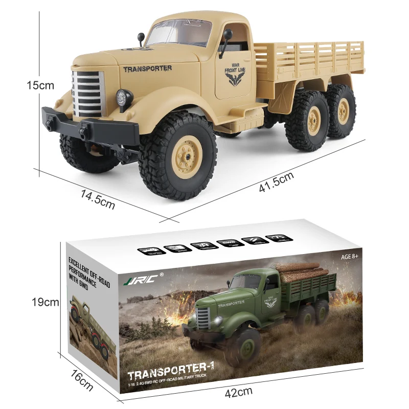 Новый шестиколесный привод четырехколесный RC грузовик JJRC Q61 2 4G Высокая мощность