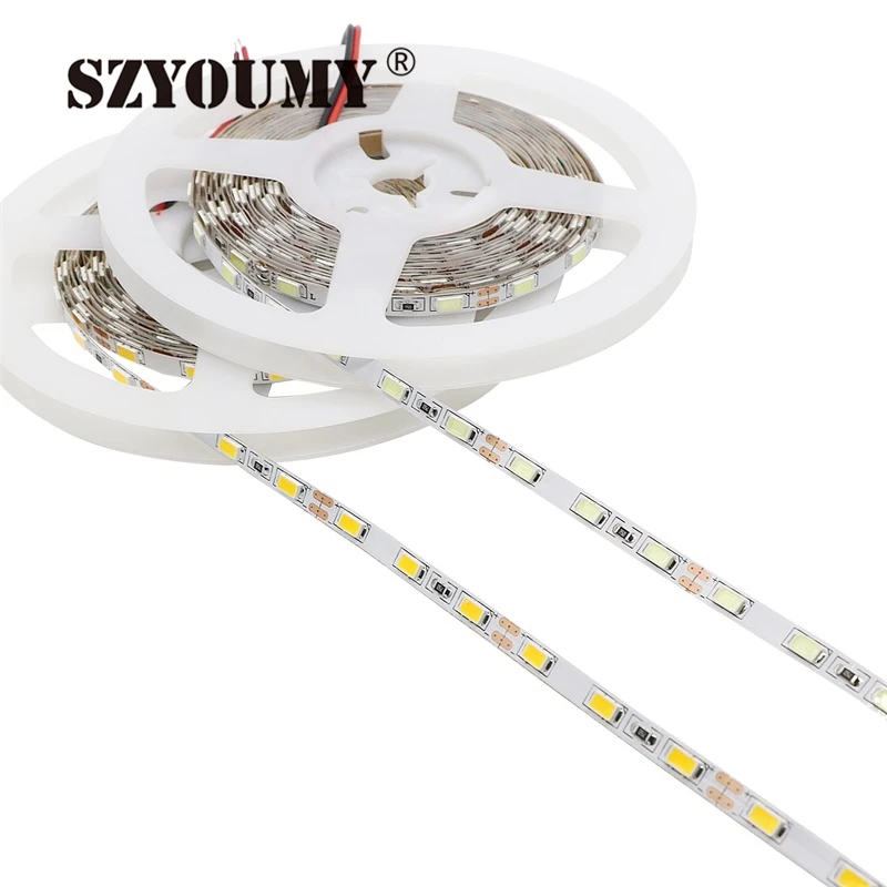 Новое поступление ультраяркая SMD 100 Светодиодная лента SZYOUMY 5630 м 60 светодиодов/м 12