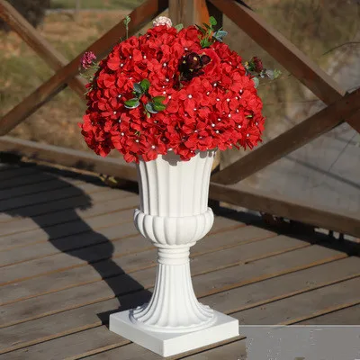 S New road lead simulation flower ball wedding supplies wedding scene layout silk flower T stage Roman column decoration flower - Color: S