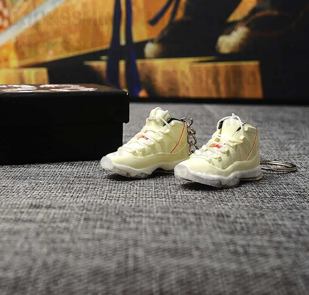 Дропшиппинг AJ 1" Платиновый оттенок" брелок для кроссовок 1/6 масштаб 3D мини-кроссовки JORDAN Брелок Кукла аксессуар