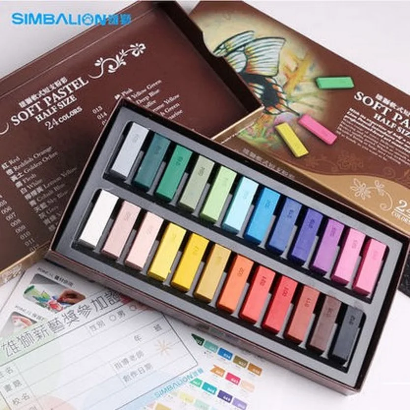 SIMBALION мягкий пастельный 24 и 48 цветов Master Pastel DIY Краска для волос цветной мел граффити эскиз художественный дизайн принадлежности для рисования