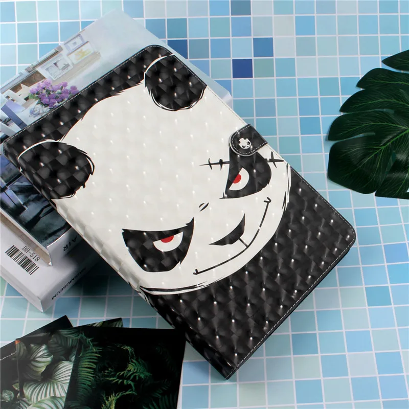 

Wekays 10" Universal Cover Case 3D Panda Cartoon Leather Fundas Case For Samsung Amazon MediaPad 10.0 inch Protective Cover Case