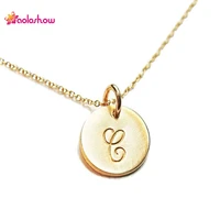 aoloshow dainty initials necklace for women goldsilver color collier femme jewelry alphabet letters pendant necklace nl 2459