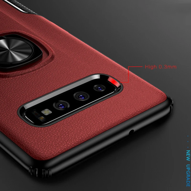Чехол для Samsung Galaxy S10 5G с металлическим кольцом силиконовая Автомобильная задняя