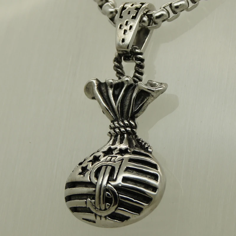 Доллар США звезды веревка кошелек из нержавеющей стали 316L 24 &quotкруглая коробка