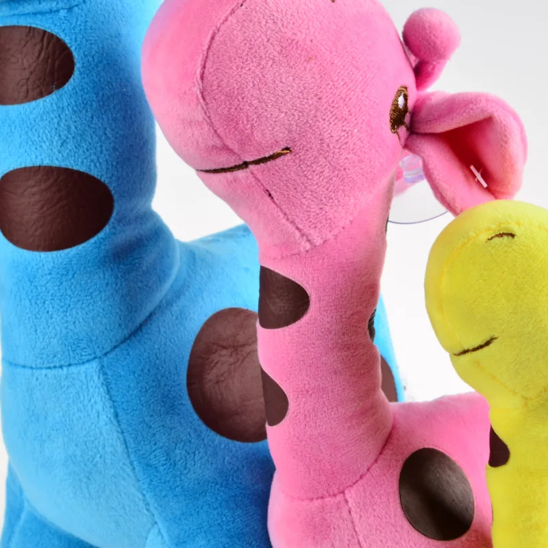 Мягкий плюшевый комплект с жирафом для всей семьи 3 шт. синий папы мамы желтый