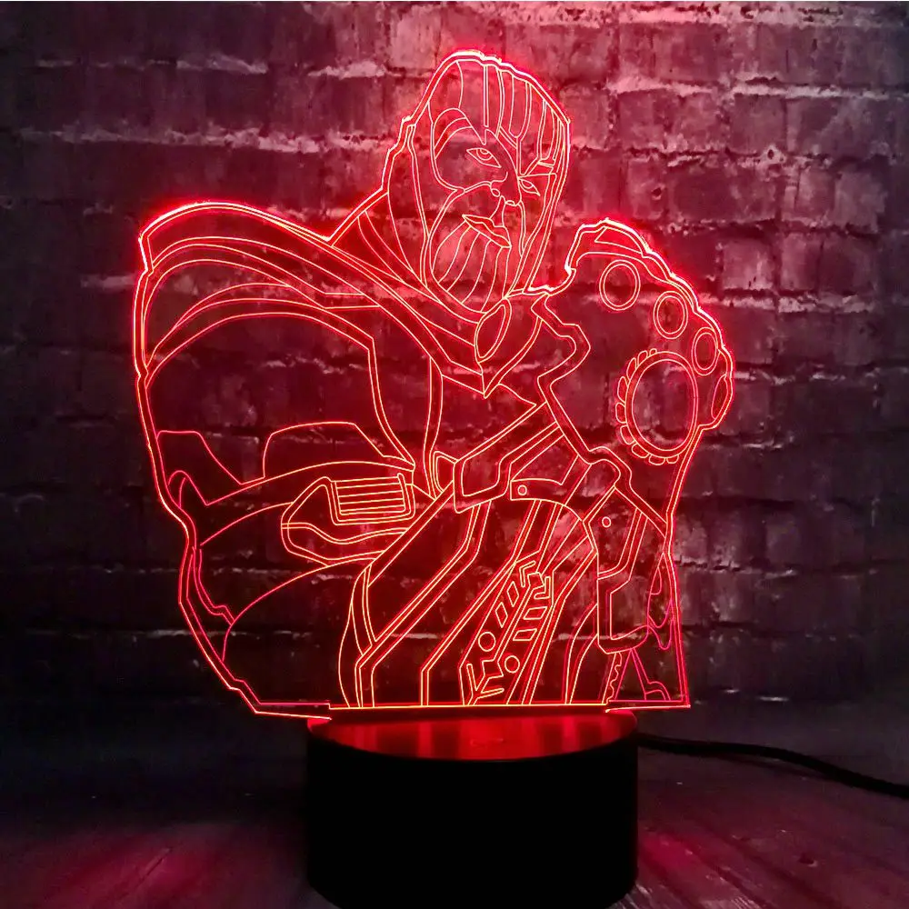 Креативный Lava фильм «мстители» Marvel Super Hero Thanos Body светодиодный Декор для комнаты мальчика 7 цветов USB зарядка Ночник подарок для друга