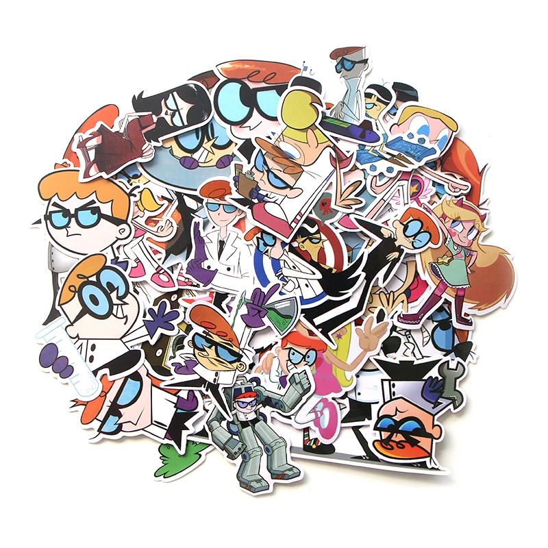 39 шт. Dexter's Lab Забавный мультфильм DIY Скрапбукинг альбом багаж ноутбук мотоцикл трафарет Водонепроницаемая наклейка E0049