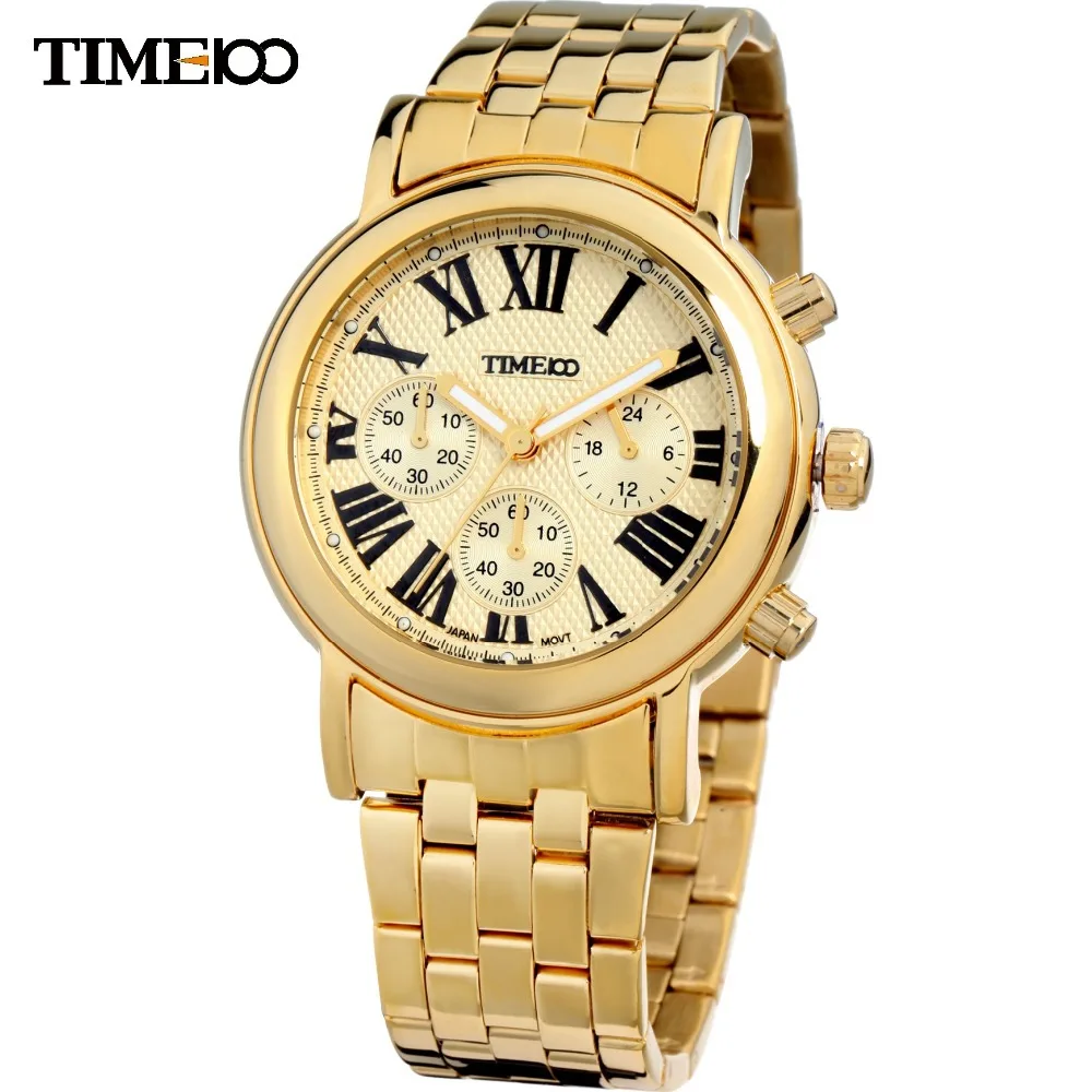 TIME100 мужские часы стрелочный дисплей Круглый Корпус Стальной Ленты Циферблат