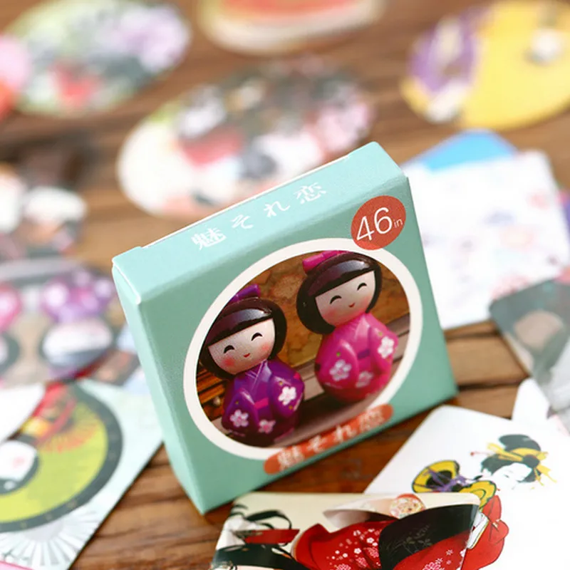 Японская кукольная бумажная наклейка украшения дневник скрапбукинг планировщик