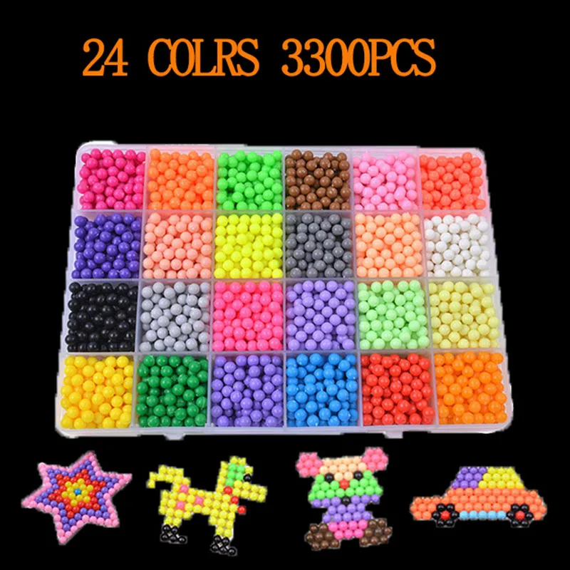 6000 шт. DIY Магия бусины формы в виде животного ручной выделки 3D головоломки для детей Обучающие шарики игрушки для детей заклинание пополнения