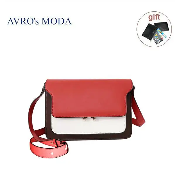 red AVRO MODA брендовая натуральная кожа женская сумка с ручками роскошные сумки для женщин сумка через плечо сумки с ручкой - Цвет: red