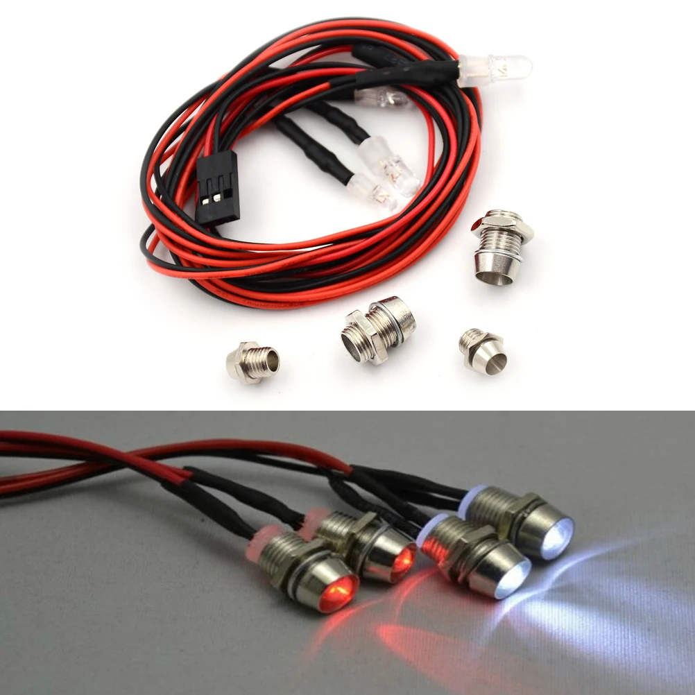

RC Car 4pcs RC Model Drift Car LED Night Light 5mm & 3mm Headlamps RC Parts