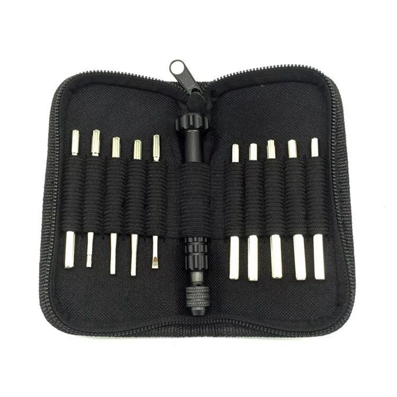11Pcs/Set Tune Up Carburetor Adjusting Screwdriver Tool Kit Pac Man Double D Spline Type Tool Kit