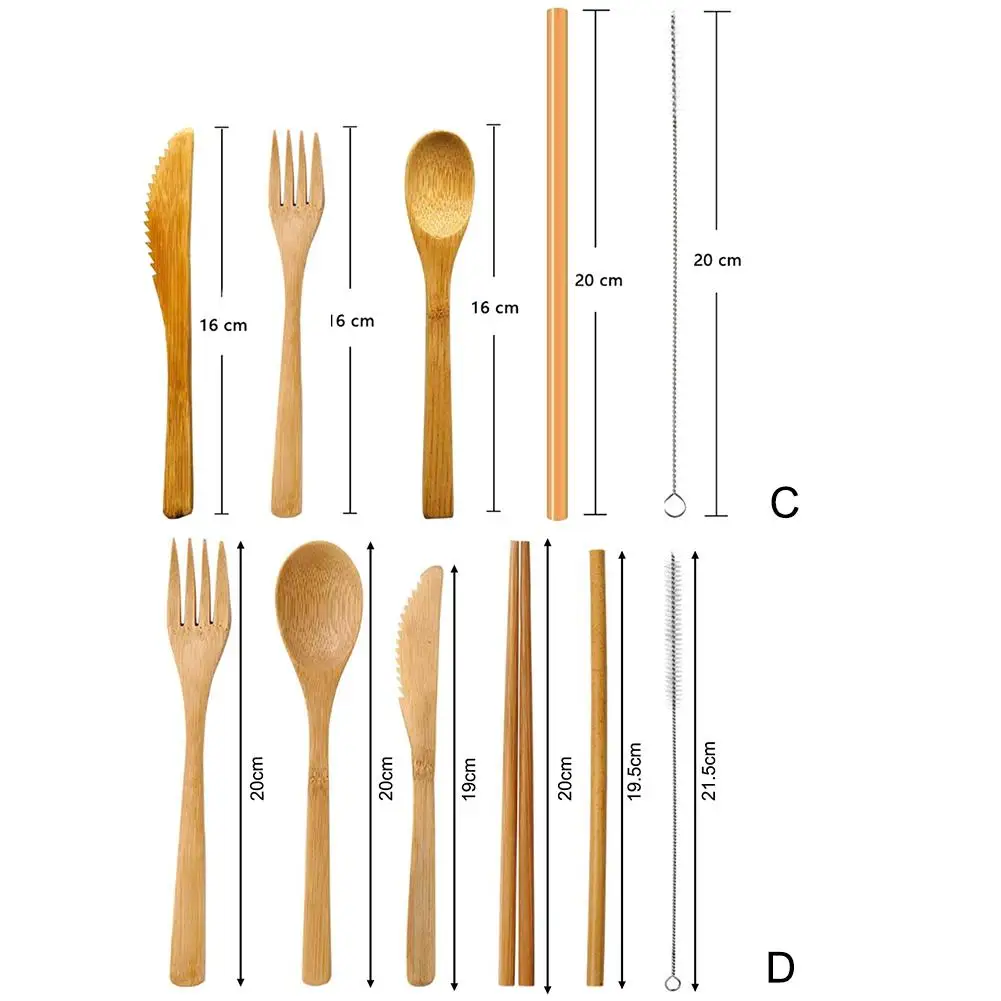 Домашний Деревянный набор посуды в японском стиле бамбуковые столовые приборы