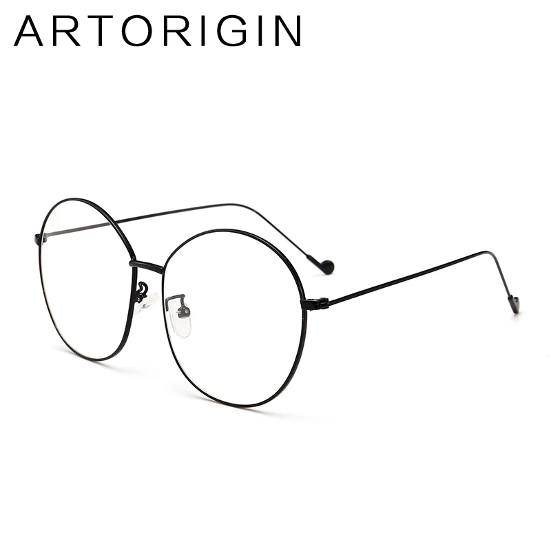 2018 крупные оправы для очков женщин металлические круглые прозрачные очки