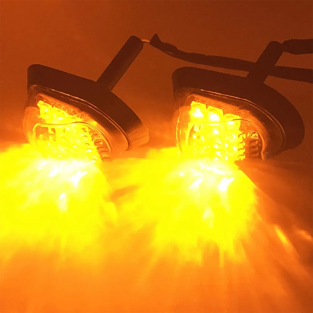 2pcs 12v Motorcycle Turn Signal Indicator Light Indicators Pair Piranha Flasher |