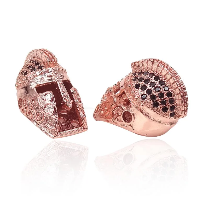 Медные микрозакрепки из циркония Спартанский воин ГЛАДИАТОР ШЛЕМ бусины