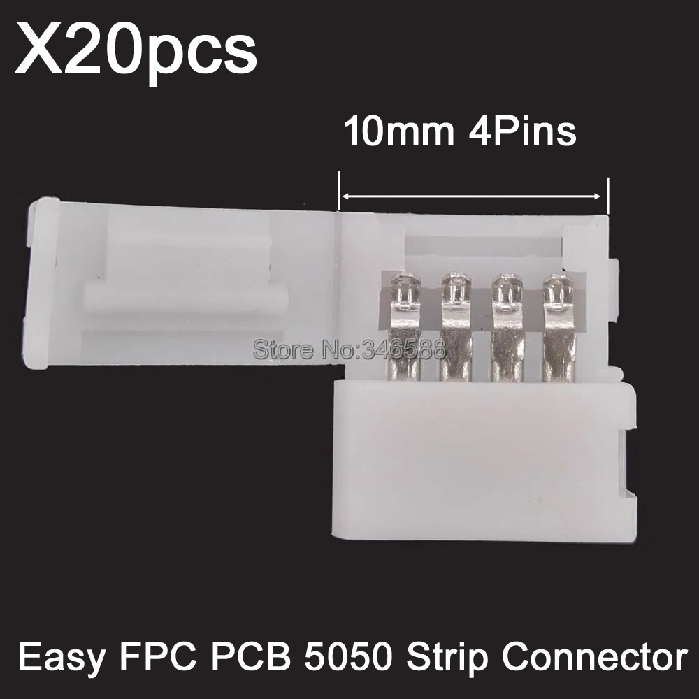 20 шт./лот 4 PIN 10 мм Печатная плата полоса-к-полоска без Solderless FPC оснастки вниз разъем
