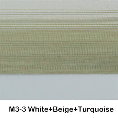 M3-3 White Turquoise EWAY Каса Зебра жалюзи градиентные цветные зебры оттенки солнцезащитные рулонные шторы Жалюзи День Ночь рулонные жалюзи No. ZB_M3 - Цвет: M3-3 White Turquoise