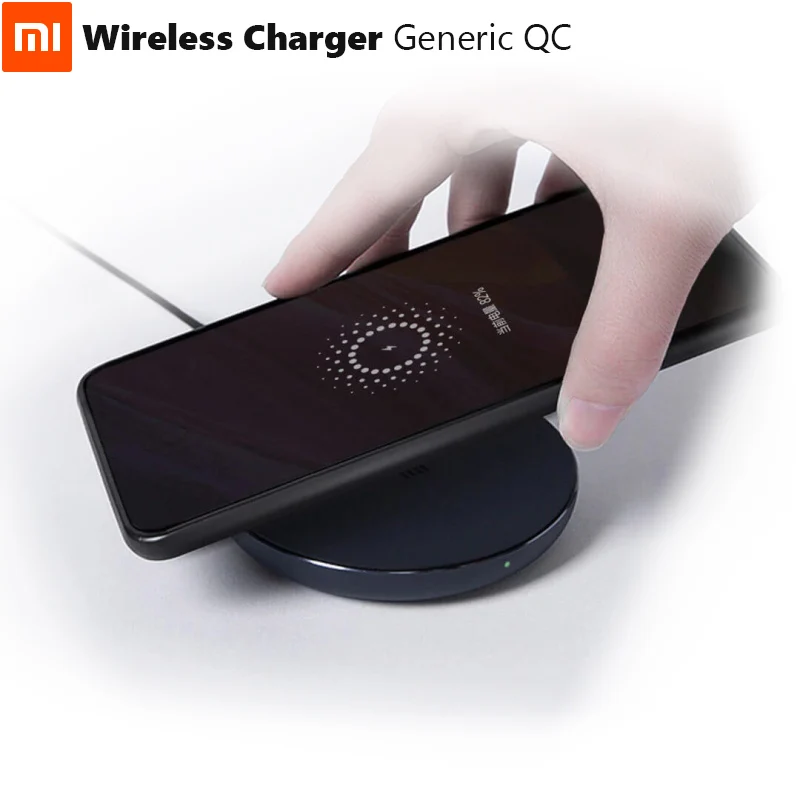 Универсальный Оригинальное Беспроводное зарядное устройство Xiaomi Generic QC Edition силиконовая поверхность CNC AL Рамка для iPhone X/MIX 2S 5-7,5 W | Galaxy S9 5-10W - Тип штекера: Универсальный