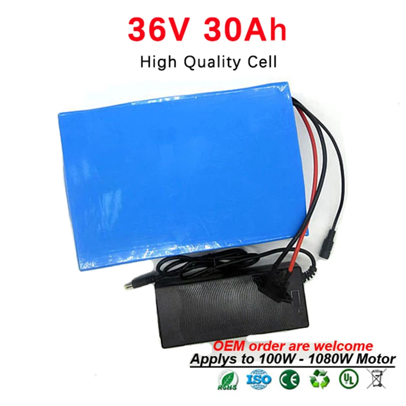 36V 30Ah 1000W комплект литий ионных батарей для электровелосипеда Bafang 8Fun Yamaha