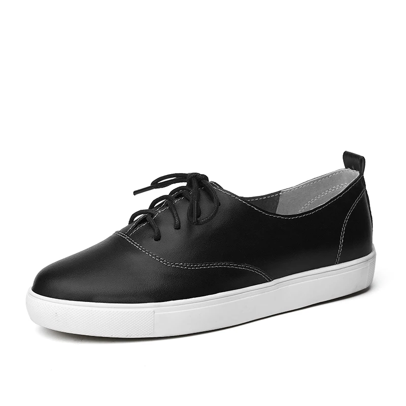 black 3I.886 O16U/весенние женские белые кроссовки на плоской подошве; обувь на плоской подошве из натуральной кожи металлического цвета; женские водонепроницаемые резиновые туфли на шнуровке; Туфли-оксфорды - Цвет: black 3I.886