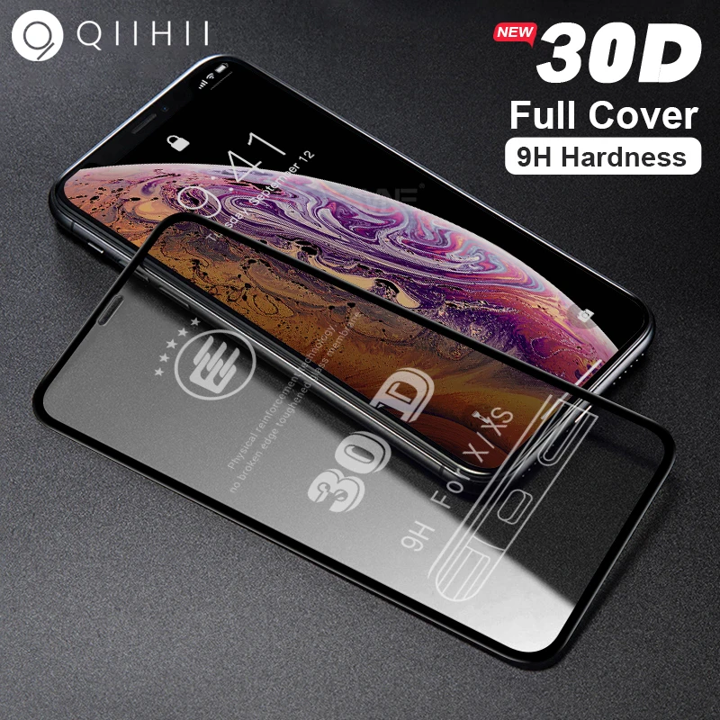 QIIHII протектор экрана для iphone 7 8 X 6S XR XS закаленное стекло на 6 Plus защита