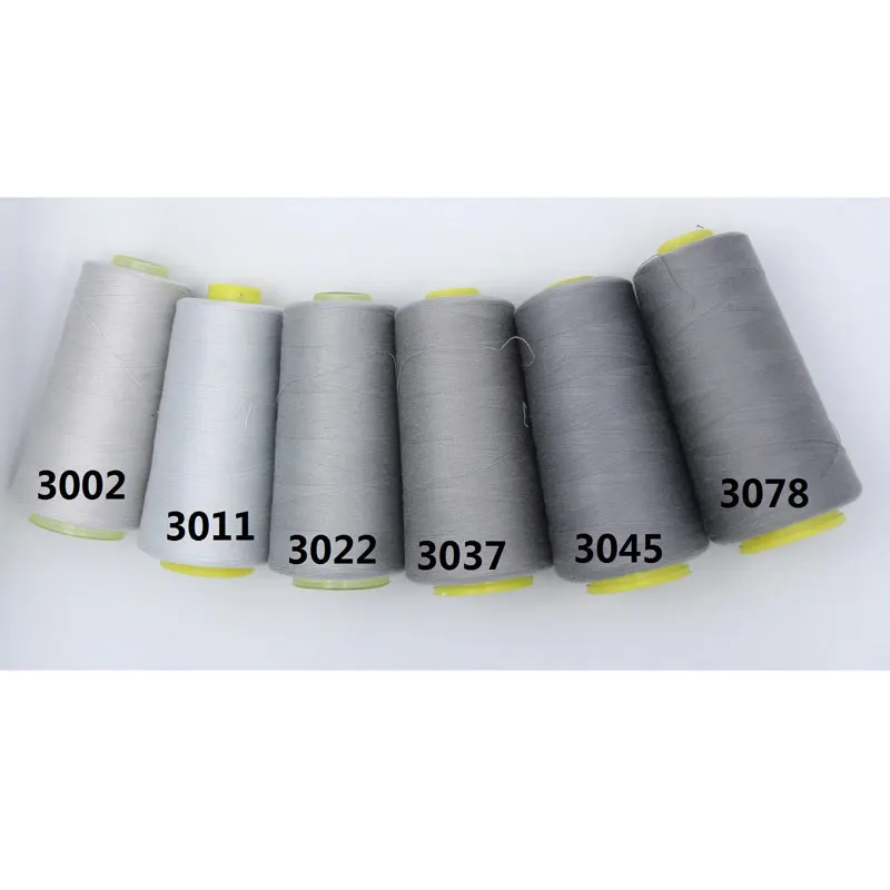 3000 yards 40s/2 high speed sewing thread polyester type manual line 402 -embroidery thread-light grey series | Дом и сад