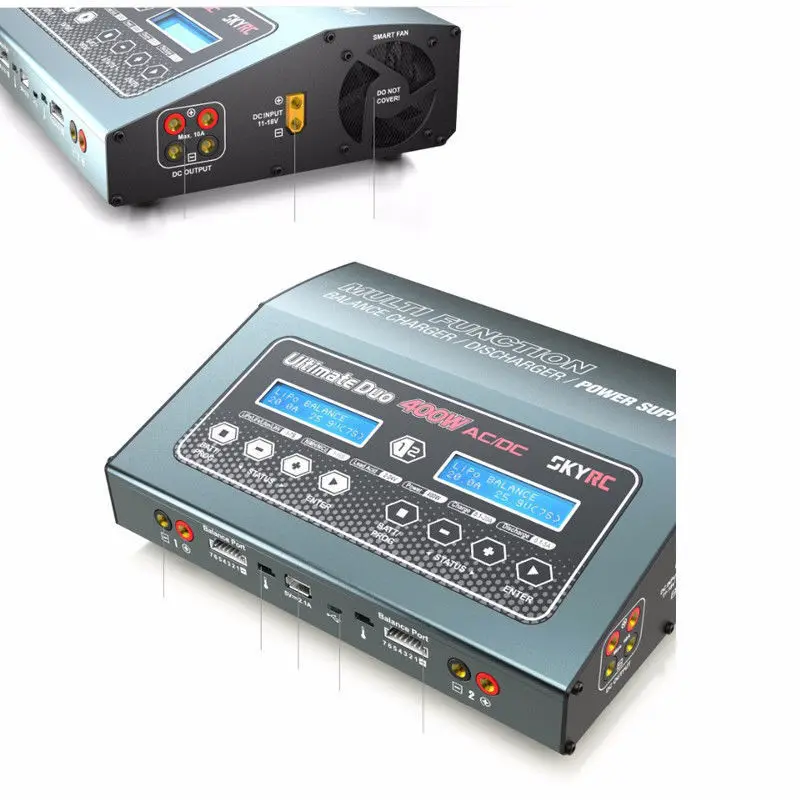 Балансирующее зарядное устройство SKYRC D400 Ultimate Duo Dis источник питания поддержка