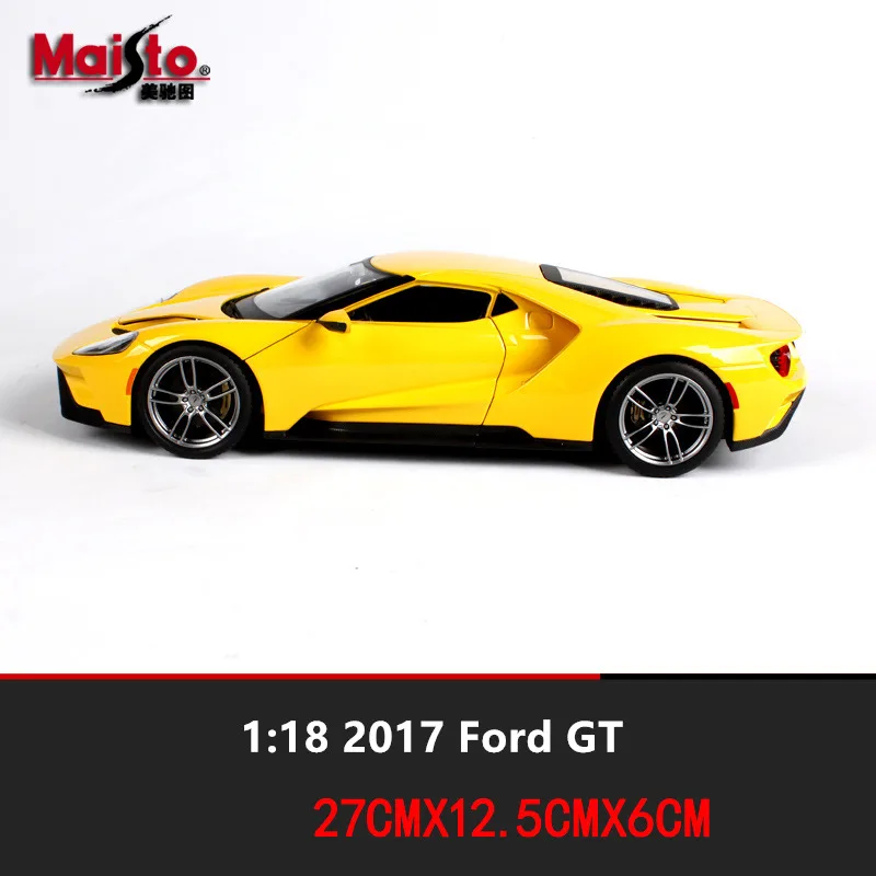 Ретро модель автомобиля Maisto 1:18 2017 Ford GT из сплава Классическая украшение для